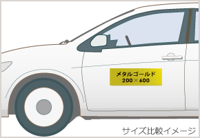 サイズ比較イメージメタルゴールド200*600